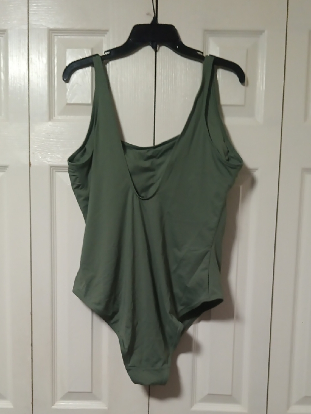 Everlane Olive Square Neck One-Piece Swimsuit - Picture 4 of 6
